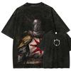 Hot Sale Action Game Peripherals Dark Souls Graphic Print T-shirt Men Women Loose Casual Oversized Vintage Washed O-neck Cotton Top Summer New Tee