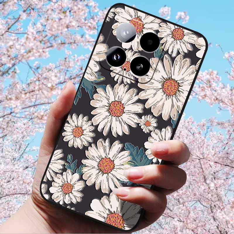 For Xiaomi 15 Pro 5G 6.73"Cases 3D Relief Soft Silicone Cover Retro Embossed for Xiaomi 15 5G Phone Mi 15pro 15 3D Soft TPU Case