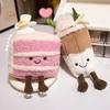 New Love Bear Doll Triangle Cake Barcelona Bear Doll Magnolia Latte Milk Tea Cake Plush Toy