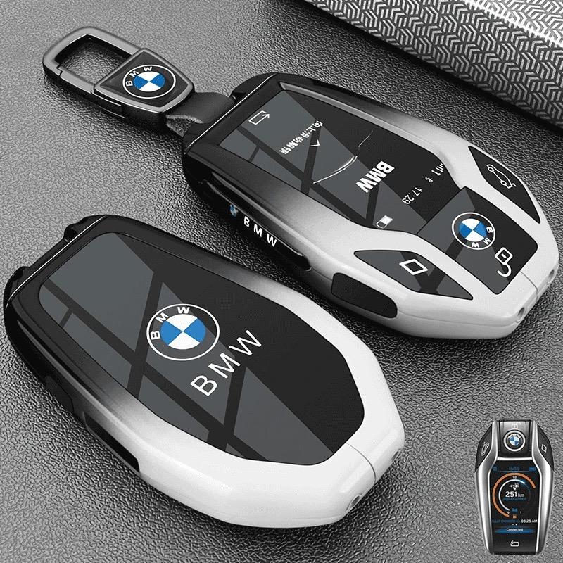 MZFK7 LCD Keycase Touch Screen Car Key Bag Buckle Shell Suitable for BMW 5 Series 535le 7 Series 730li 740 8/6 Series GT X3 X4 X5 X7