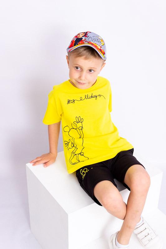 

Комплект дитячого одягу для хлопчиків – Футболка та шорти, Міцний трикотаж та стильний принт, Літній, 6265-057-33 HC 98 бурштин