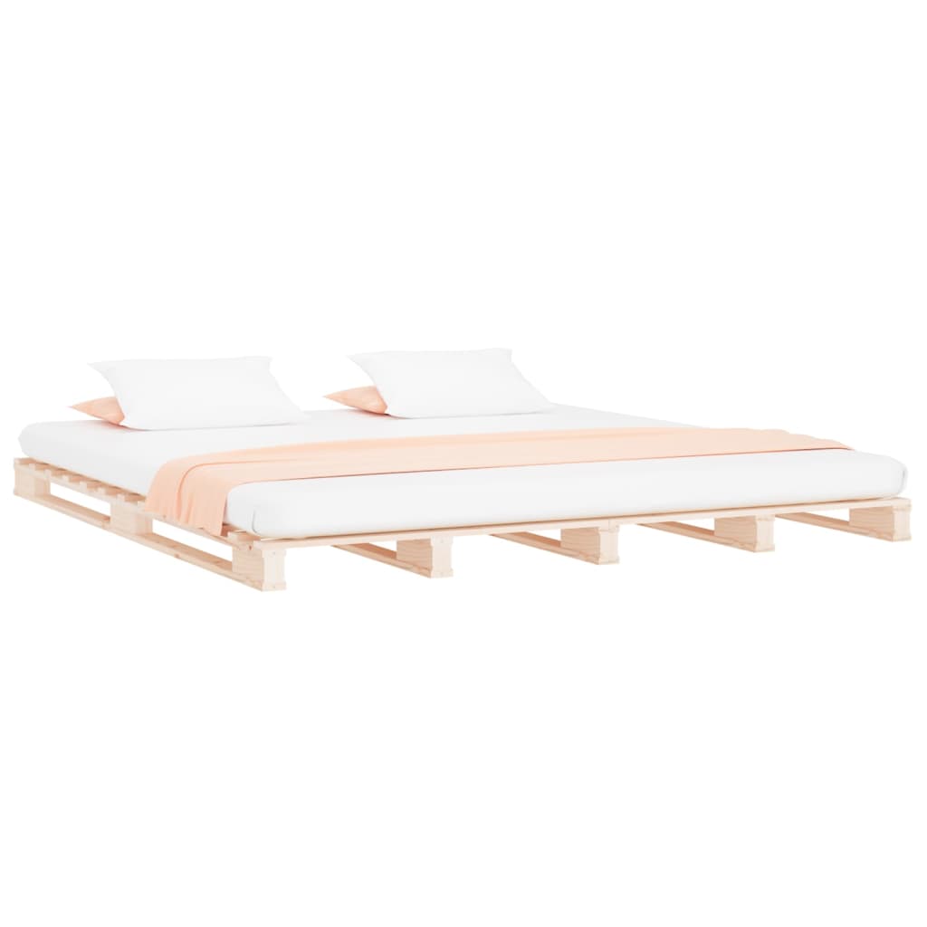 Vidaxl Letto in Pallet, 200x200 Cm, Legno di Pino Massiccio