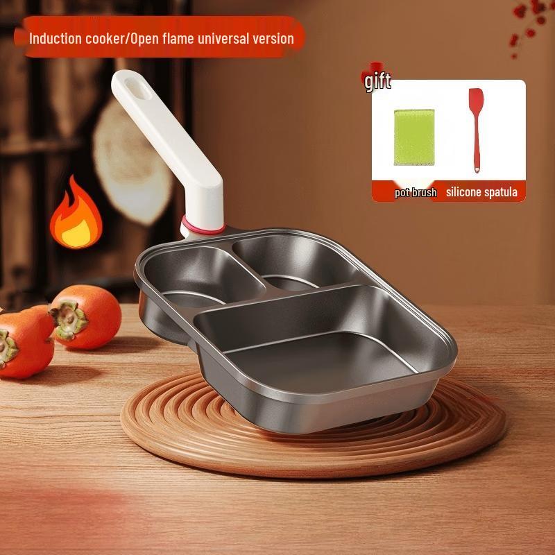 Uto 3-Hole Non-Stick Breakfast Frying Pan