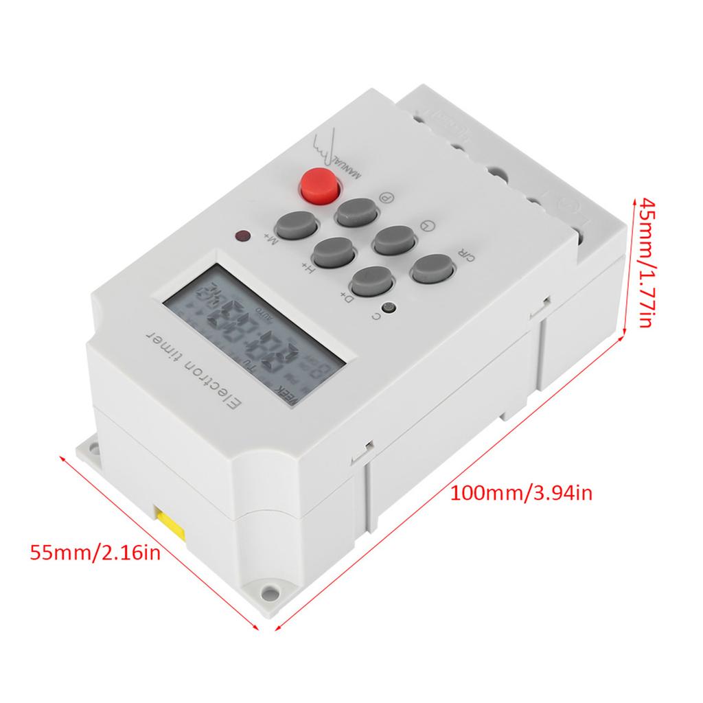 KG316T II 30A Digital Timer Switch Programmable Electronic Time Control Switch (AC DC 12V)