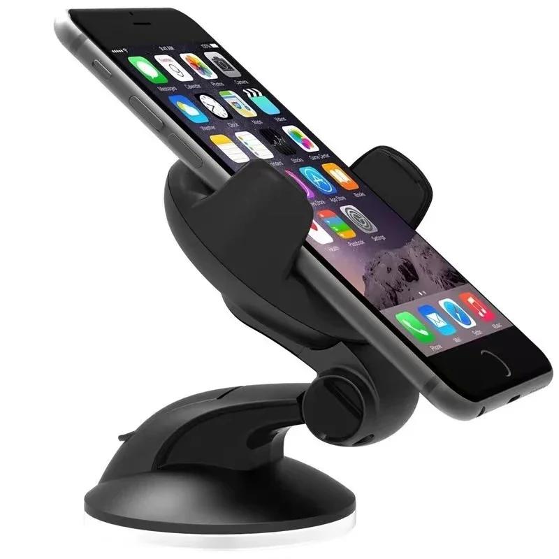 360° Adjustable Car Phone Mount - Strong Suction Cup Dashboard Windshield Holder for All Smartphones