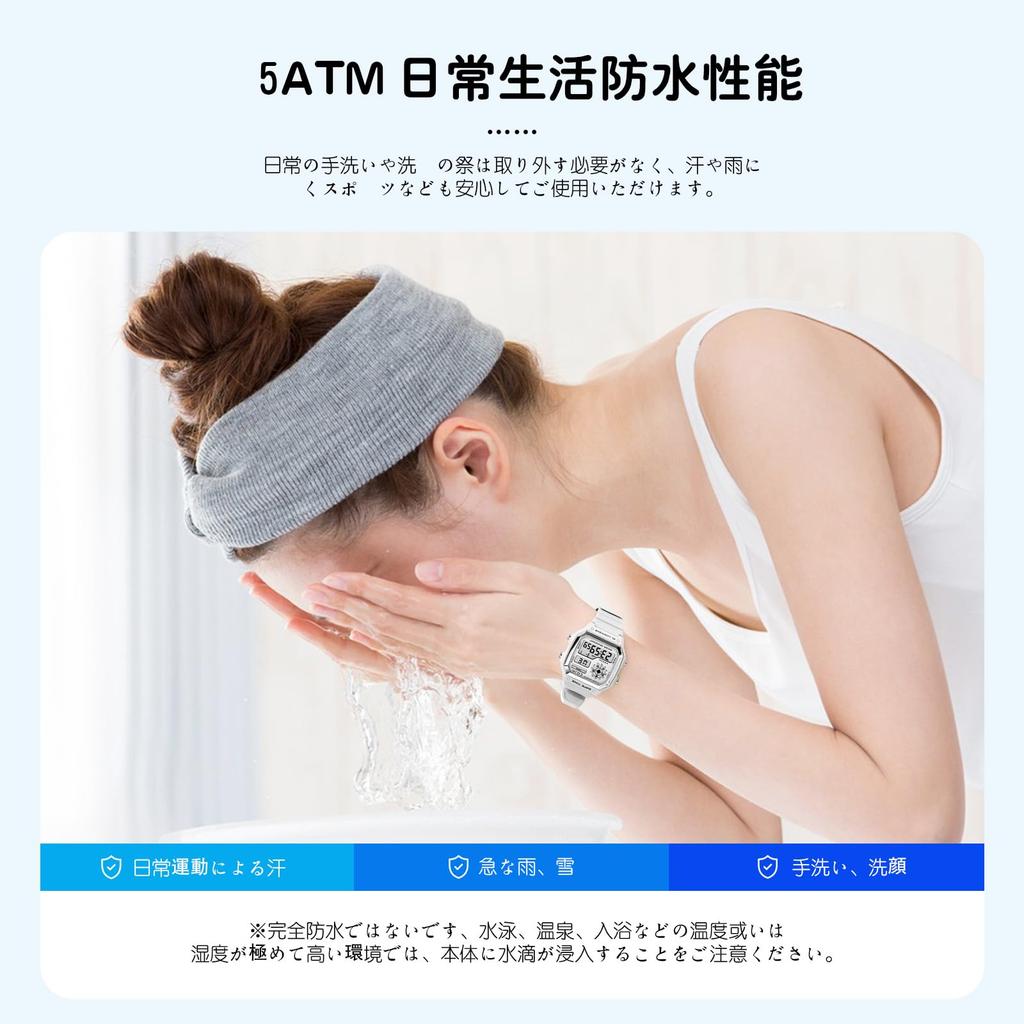 Digital 5 ATM Water Day of the LED Color for Running and Includes Japanese and English Instruction Manual [COJR] Men's Watch, Resistant,