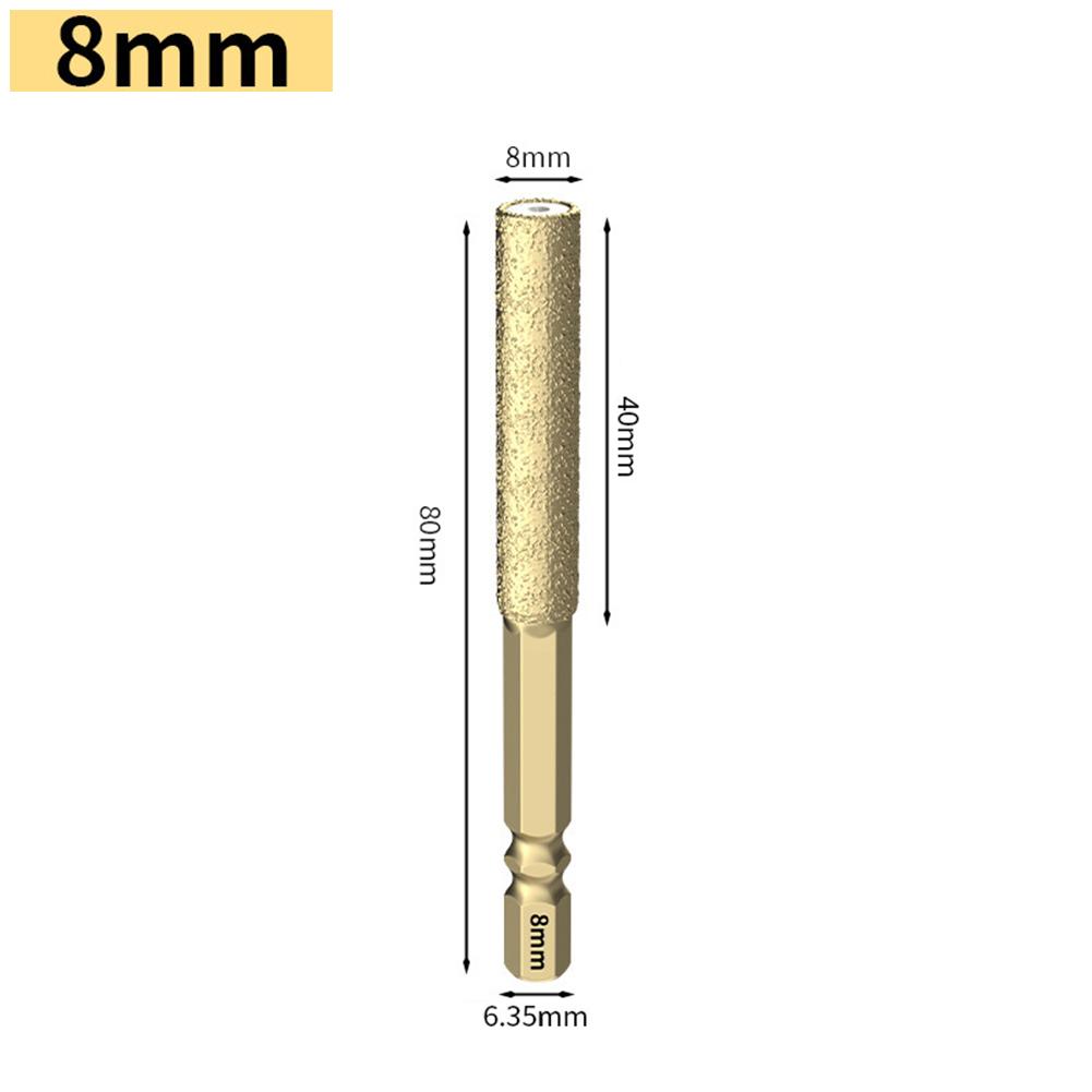 1pc Hexagonal Shank Diamond Drill Bit For Dry Drilling Hole Tile Marble Granite Porcelain 6-14mm Drilling Grinding Drill Bit