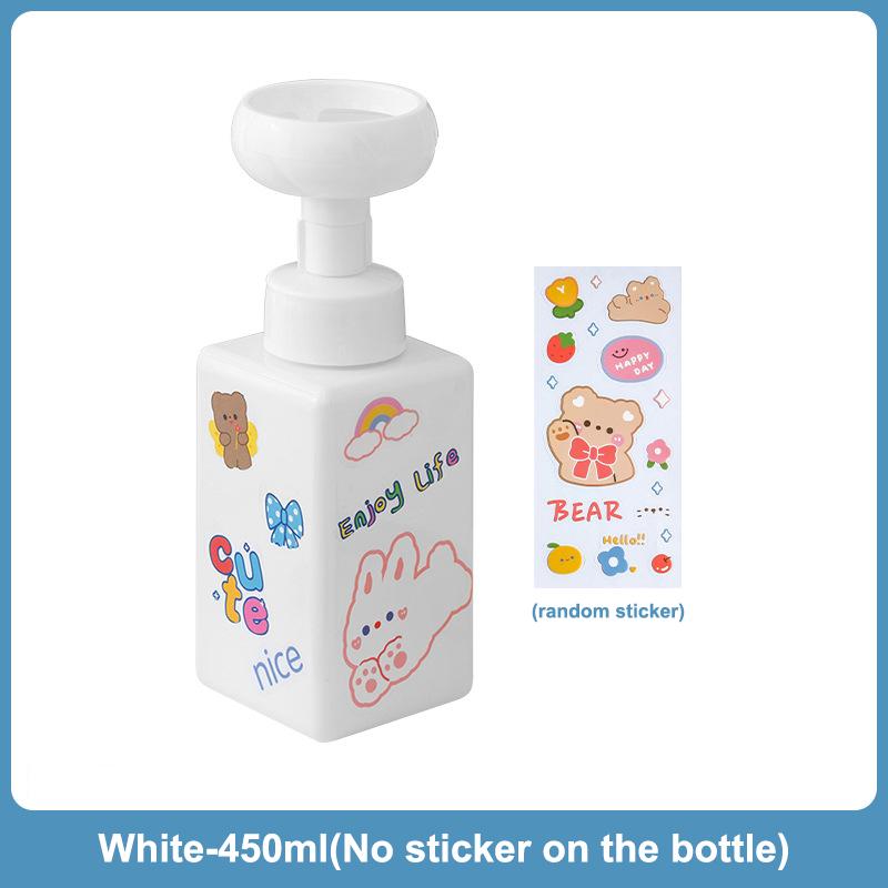 250/450ml Flower-Shaped Foam Pump Dispenser Square Plastic Bottle for Hand Soap Shampoo and Liquid Detergents