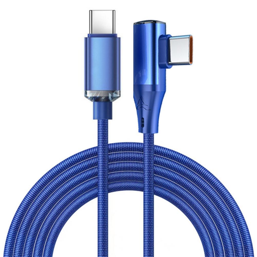 6A 120W USB C To Type C Cable 90 Degree Elbow Phone Super Fast Charging USB To TypeC Data Cord For Samsung Huawei Oneplus