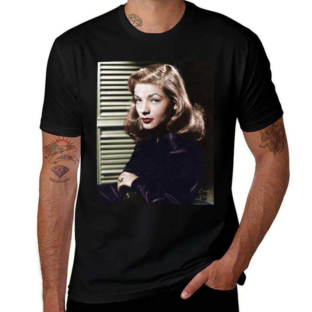 Lauren Bacall 1945 Tshirt Large Size Casual Tee Shirt