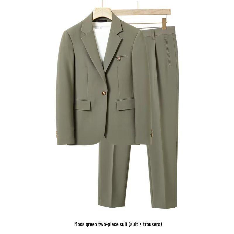 

Мужские повседневные костюмы на весну и лето: Корейский стиль, свободный крой, высококачественные куртки XXL