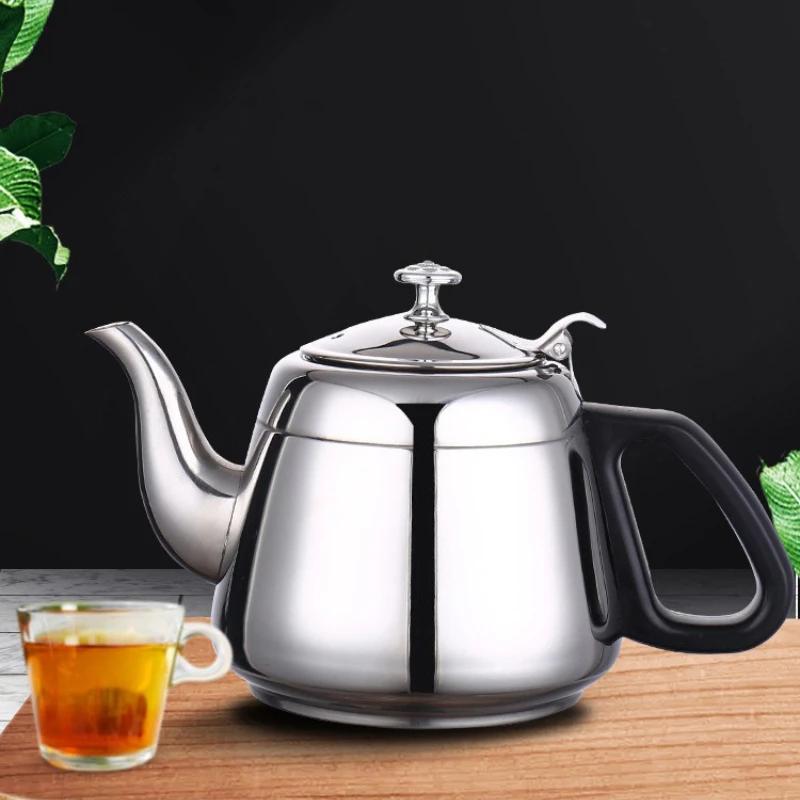 Stainless Steel Tea Kettles with Infuser Filter 1.2L/1.5L/2L Thickened Kettle Tea Set Hotboiling Pots Gas Induction Home Camping