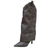 Pointed thin heel boots summer new retro high heel trouser boots niche versatile thin fashion boots women