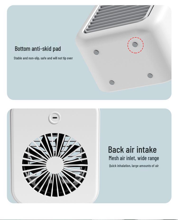 Portable Desktop Mini Air Conditioner Fan with Humidifier for Home, Dorm, and Office Use