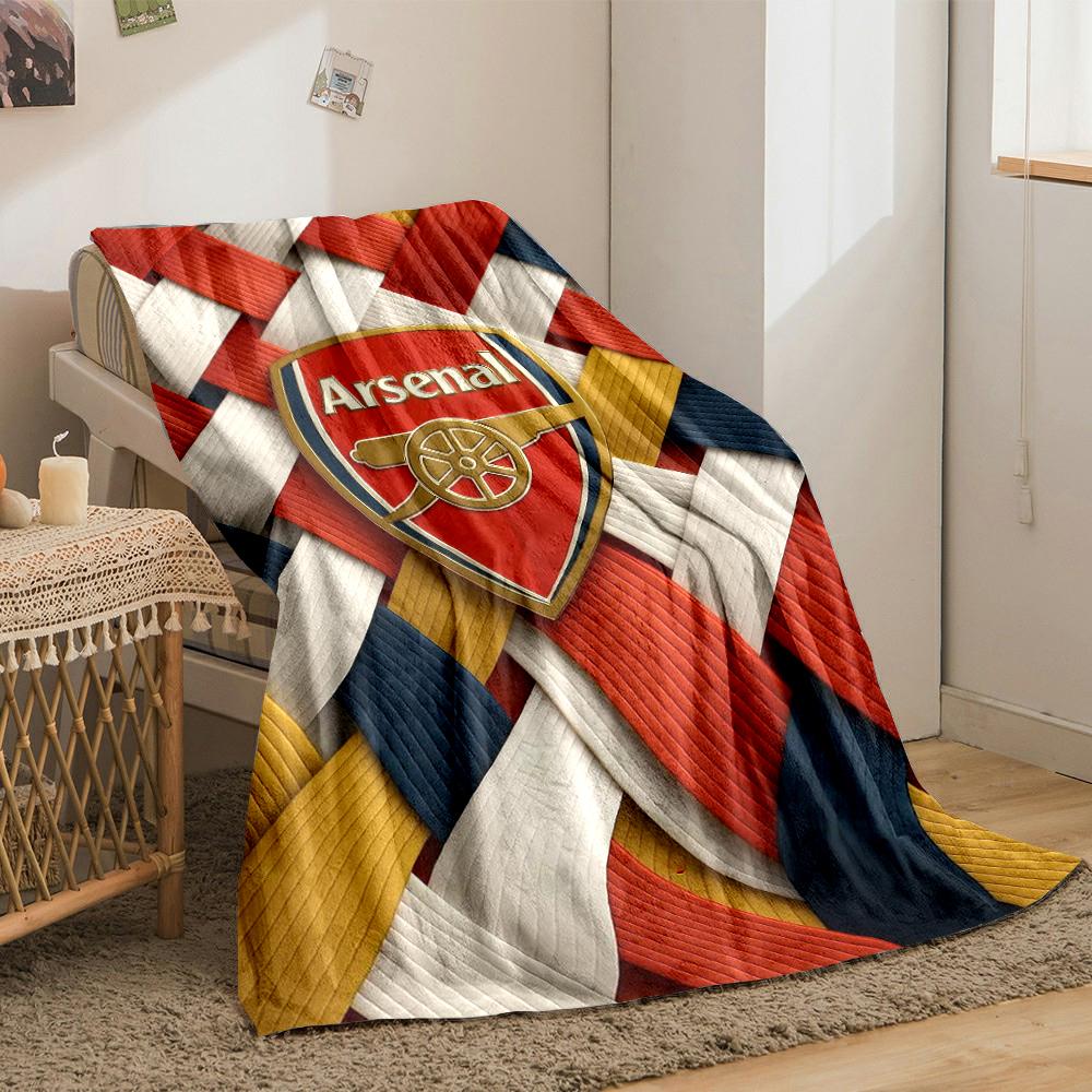 Arsenal Logo Designed Flannel blanket for bedroom, living room, sofa, and nap