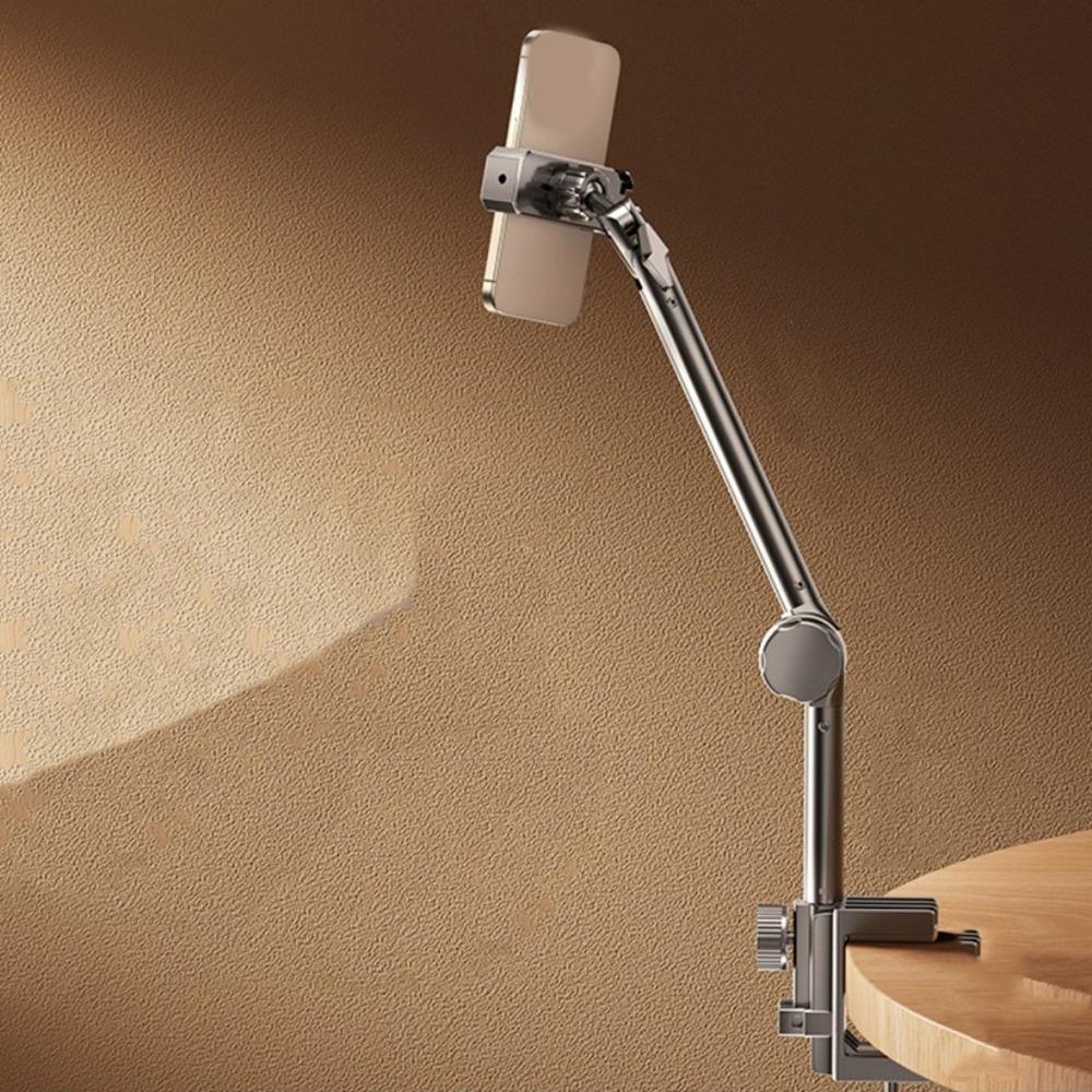 Carbon Steel Phone Tablet Holder 360° Rotating Mobile Tablet Mounting Stand Pad Tablet Bracket Bed