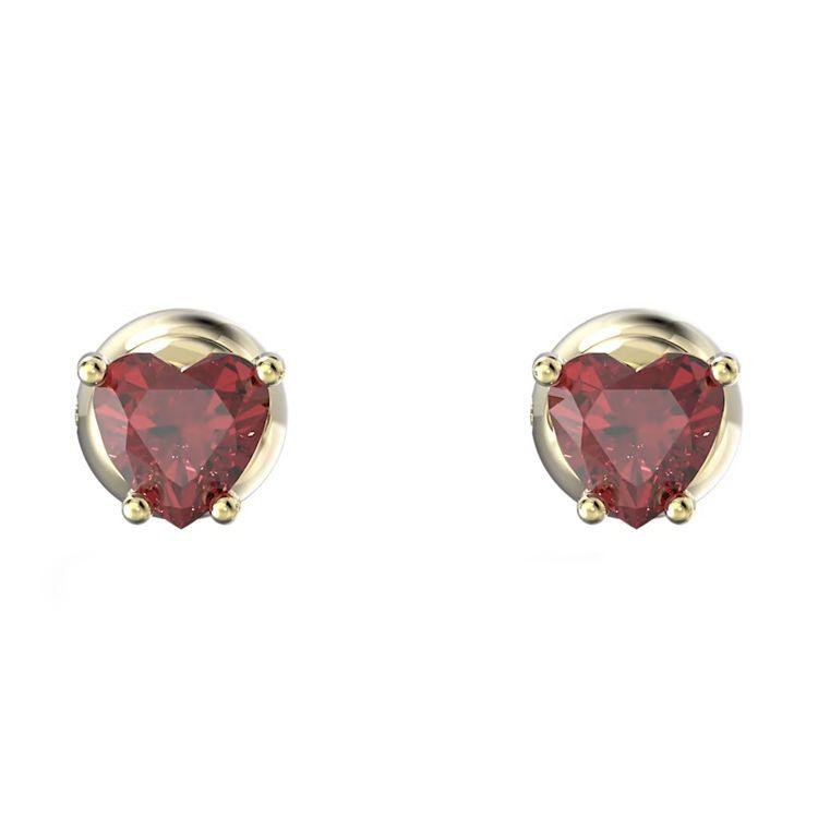 Swarovski Stilla Heart Elegant Fashion Versatile Earrings Women earrings Red 5639133 Box (Random Color)