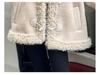 2025 Girls' Autumn/Winter Fleece-Lined Leather & Fur Coat - Stylish One-Piece for Kids