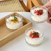 Round Ice Cream Bowl 75ml Pudding Cups Elegant Glass Dessert Bowl  Living Room