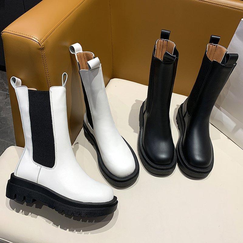 Chunky Boots Woman Shoes Winter Luxury Brand Designer Chelsea Heel Female Platform Boots Lasdies Fashionrt64