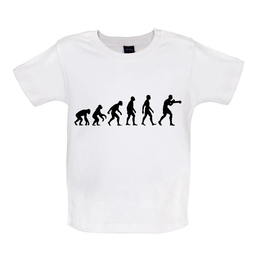 Evolution of Man Boxing - Baby Kids Boys Girls Unisex T-Shirt / Romper - Boxer Crate Ring Love Compartts