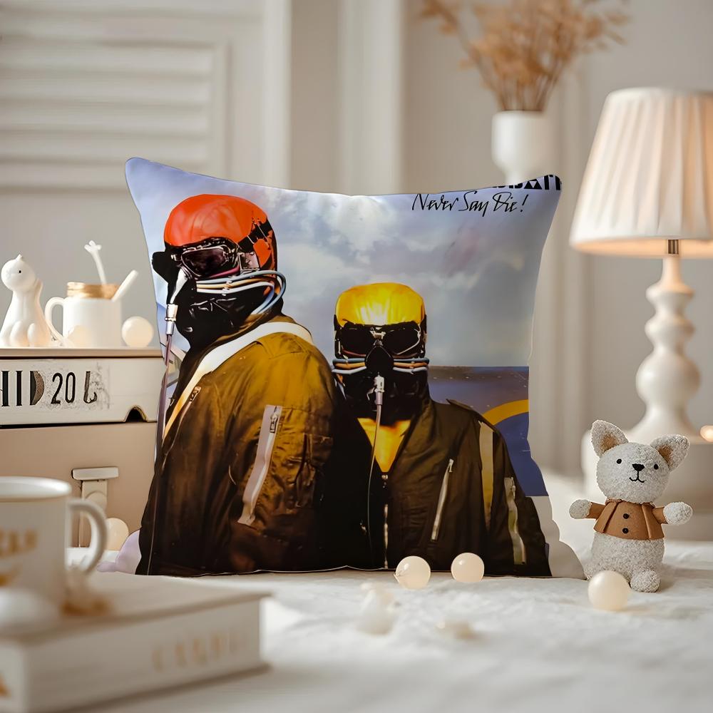 Black S-S-S-Sabbath Band Cushion Cover Pattern Printed Pillowcase For Living Room Sofa Cushion Cover & Bedroom Decor