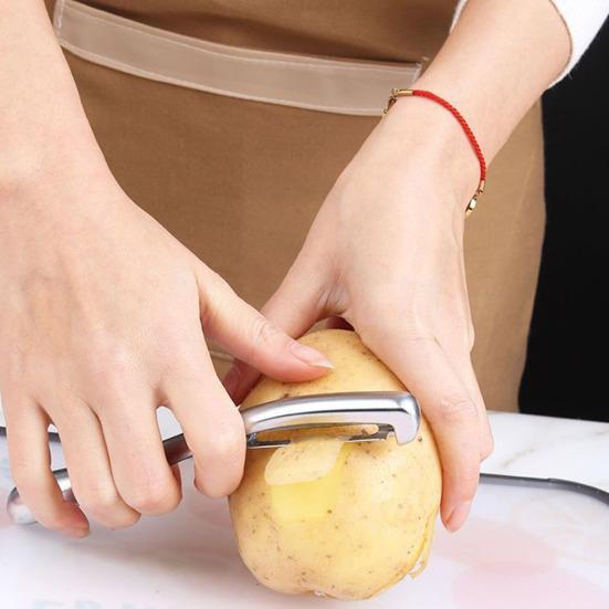 Stainless Steel Vegetable Peeler, Y Style And Straight Swivel Peeler, Heavy Duty Metal Peeler for Potato Apples Carrot, Kitchen Tool