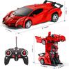 Electric RC Car 2 In 1 Transformation Robots Sports Vehicle Model Robots Boys Toys Remote Cool RC Deformation Cars Kid Toy Gifts