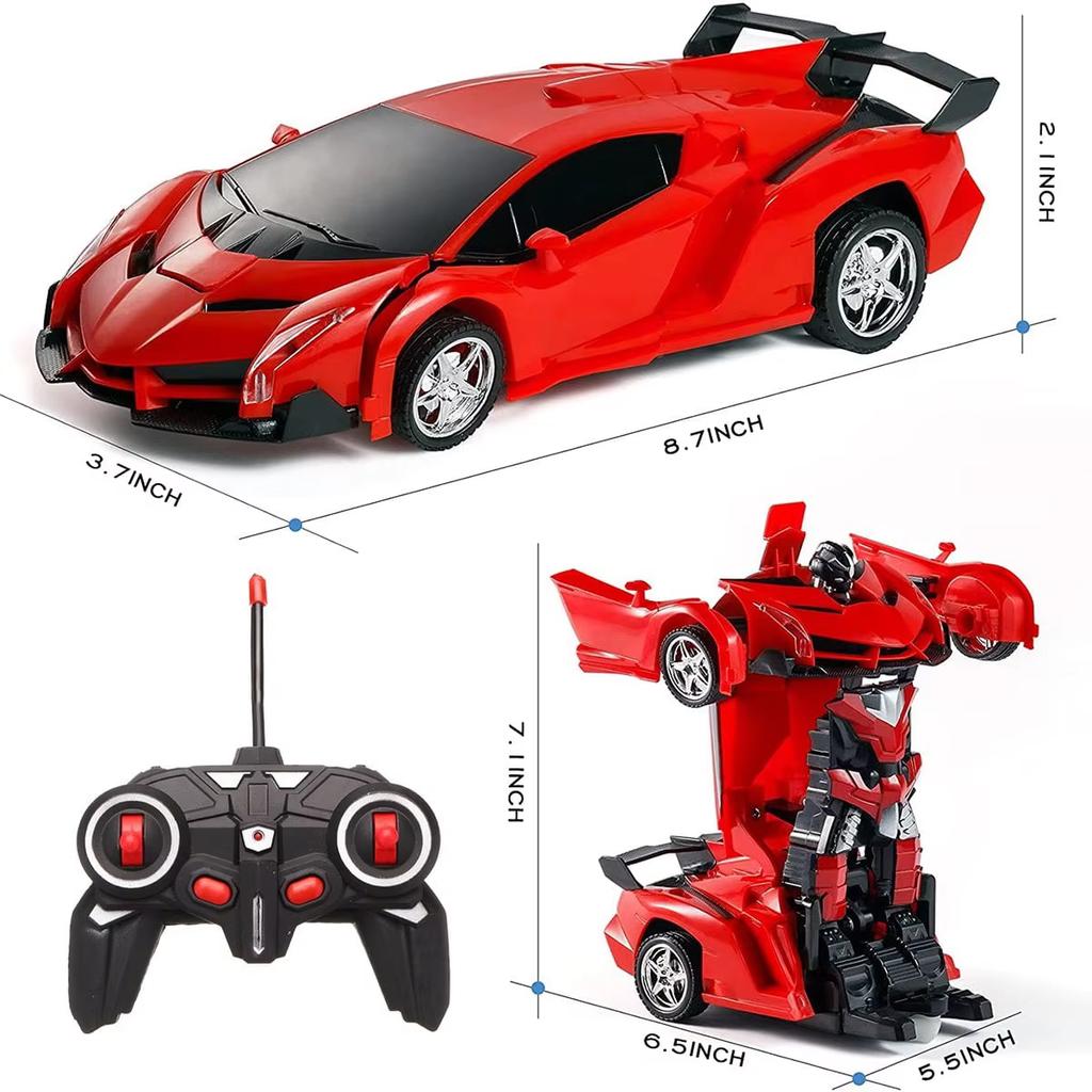 Electric RC Car 2 In 1 Transformation Robots Sports Vehicle Model Robots Boys Toys Remote Cool RC Deformation Cars Kid Toy Gifts