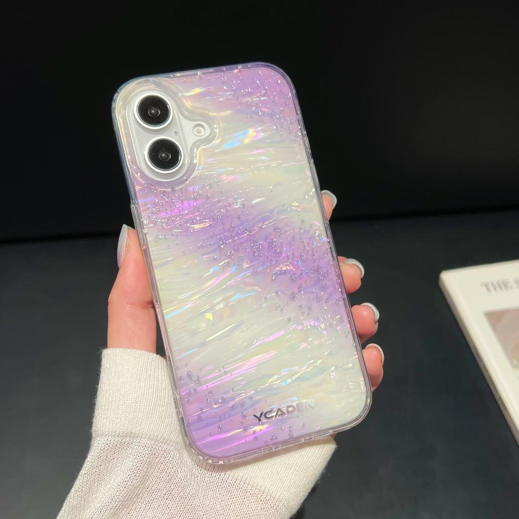 Anwendbar auf Apple 16proMax Flash Powder Sternenhimmel Handyhülle Regenbogen IPhone 15 Farbverlauf Damen Sturzsichere 14 Schutzhülle