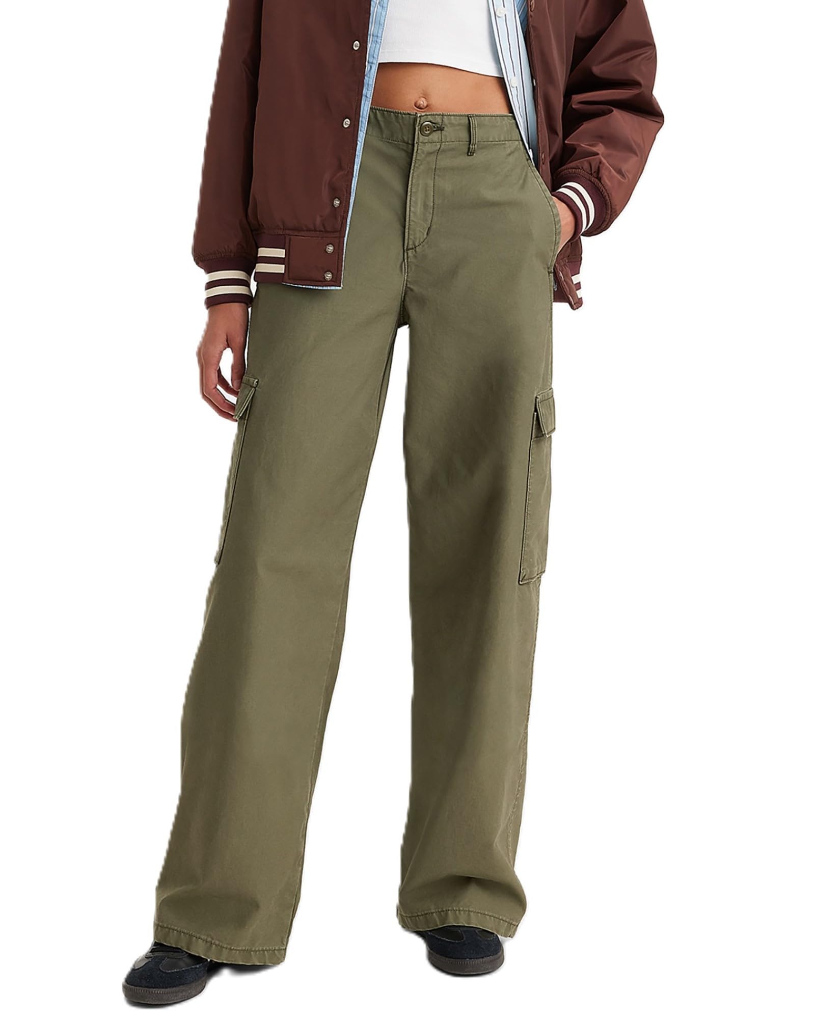 

Levi s BAGGY cargo pants women OLIVE NIGHT W 24 / L30