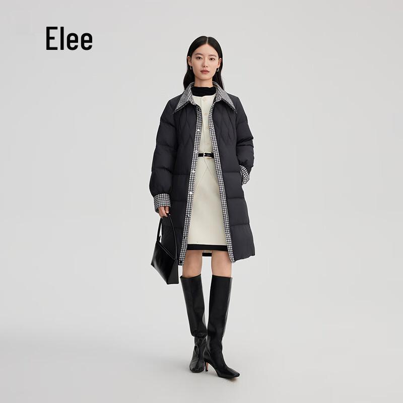 Aolaiyi Women's Elegant Cinch-Waist Long Duck Down Jacket