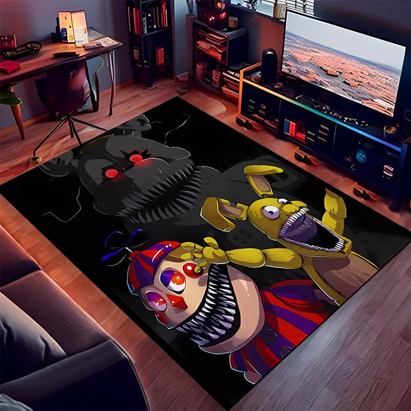 1pc Five Nights at Freddy's3 Print Area Rug - Soft, Washable Non-Slip Indoor Mat for Office Chairs, Living Room, Home Office Decorative Rug