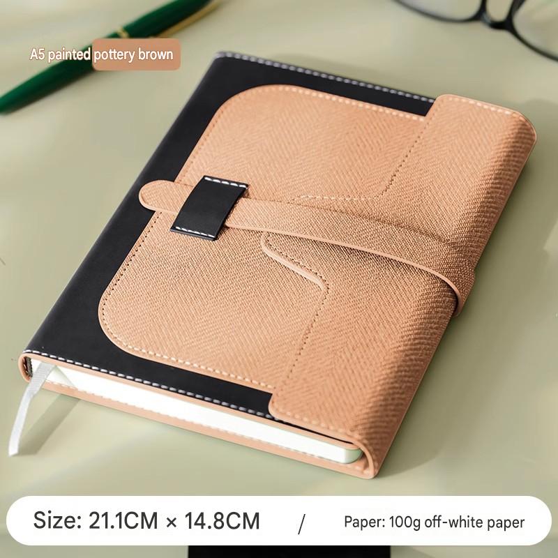 Factory Direct Supply Custom Logo Magnetic Buckle Journal School Office Promotional A5 Hard Cover Diary Notebook (as the picture,None)