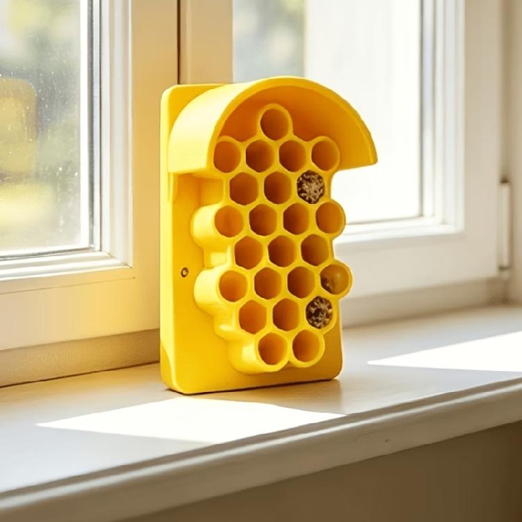 Decorative Bees Hotel Balcony Decors, 3D Printed Honeycomb Insect House for Patios Shelf Garden Styling and Display Corner