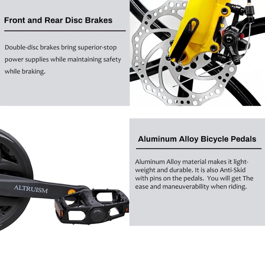 26-Inch Full Suspension Mountain Bike – 21-Speed Shimano Gear MTB with Dual Disc Brakes, Steel Frame Bicycle for Kids & Adults