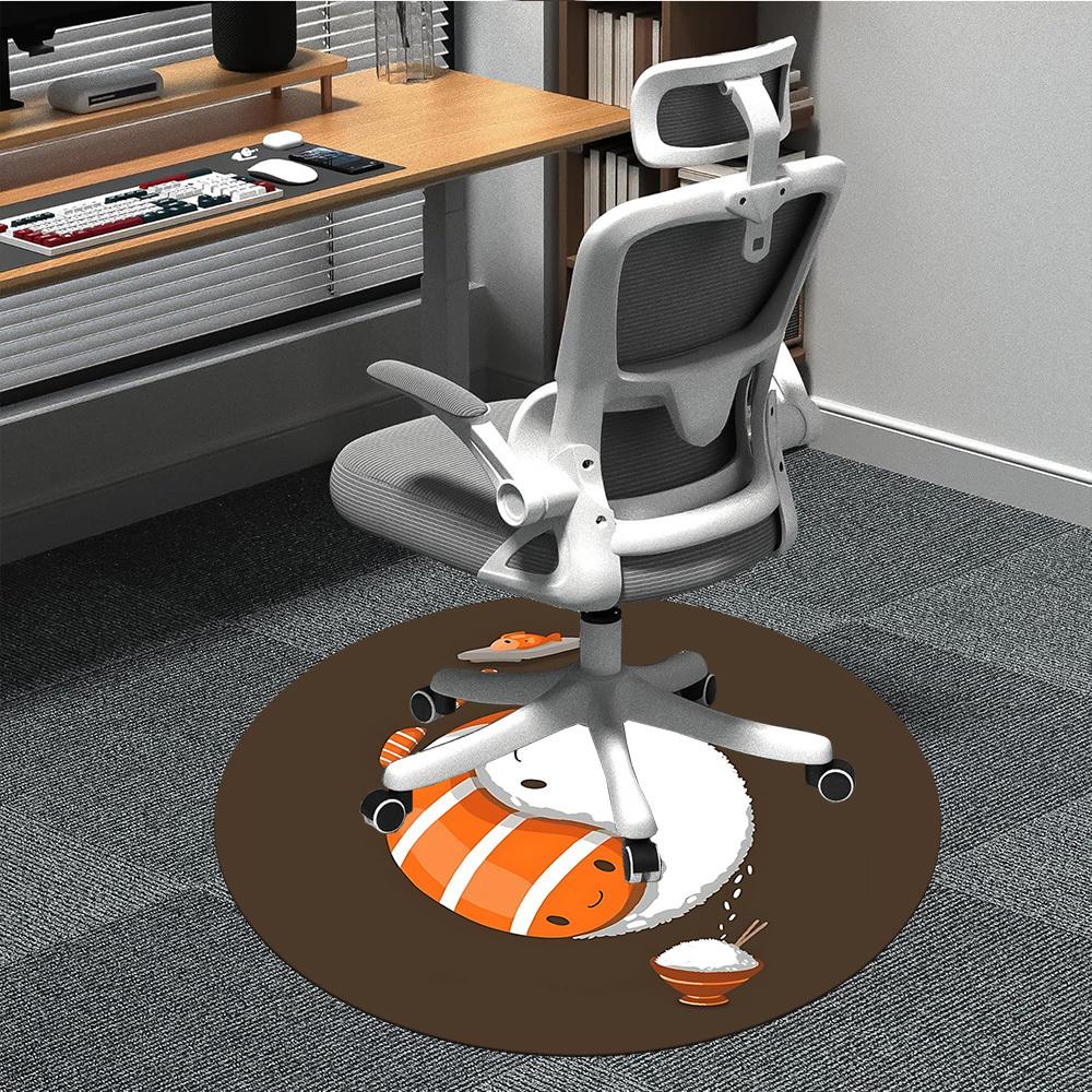 1pc Sushi Rice Office Round Area Rug, Under Office Chairs Bedroom Living Room Home Decor, Room Deco, Available in Various Sizes