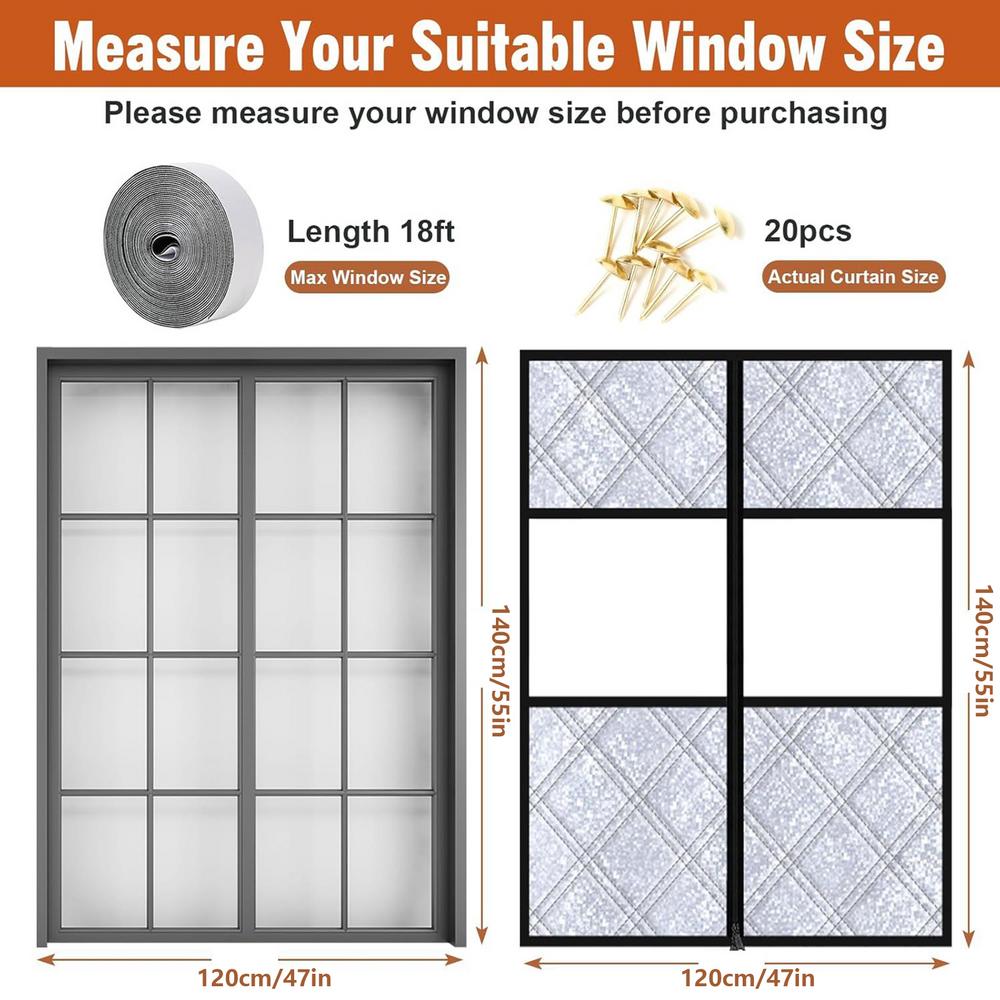 Winter warm curtains sealed and insulated windproof Thickened insulation and cold insulation insulation film screen window