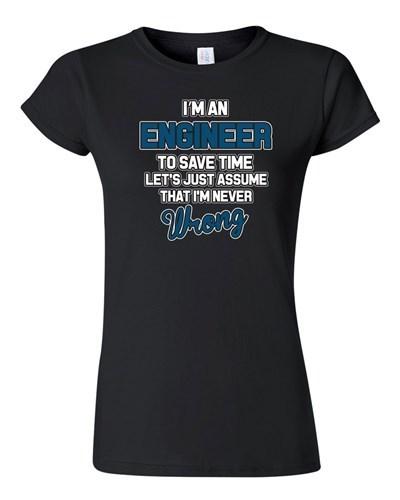 Junior I m An Engineer To Save Time Engineering Funny Humor DT T-Shirt Tee Unisex T-Shirt XXXXL
