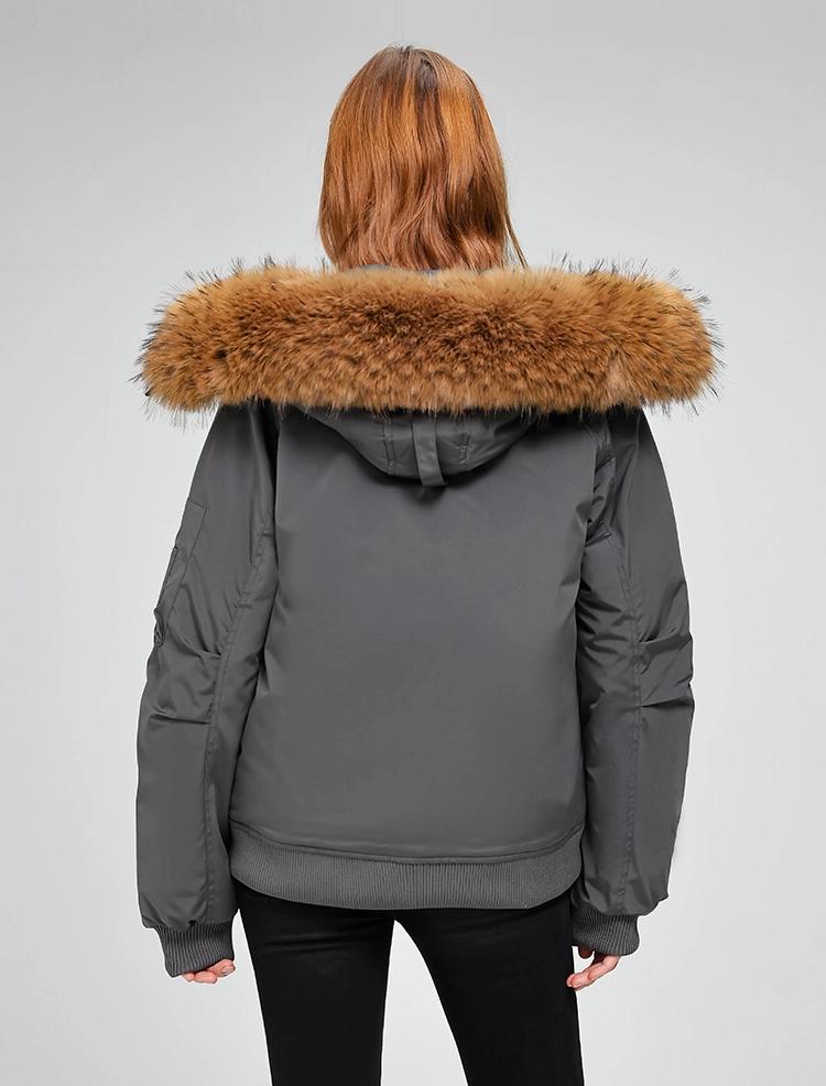 Women's Casual Loose Thickened Warm Jacket With Fur Collar