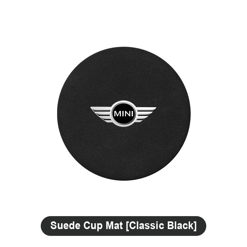 Fashion Car Water Cup Mat Suede Non-Slip Coaster Accessories For BMW Mini Cooper F54 F55 F56 R56 R60 SONE Roadster Clubman Coupe