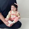 Newborn Girl Rabbit Two-Piece Harem Romper - Autumn Jumpsuit