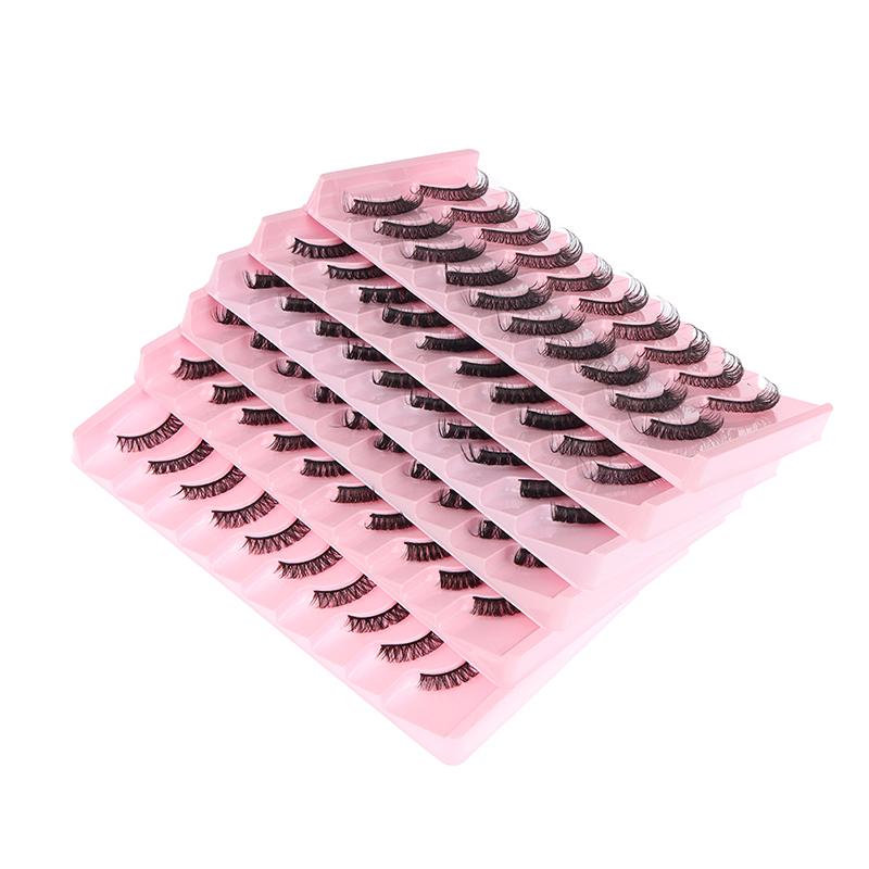 10 Pairs Super Roll Fake Eyelash Curl Russian False Eye Lashes 3D Mink Reusable Fluffy Lashes Eyelashes Extensions Makeup