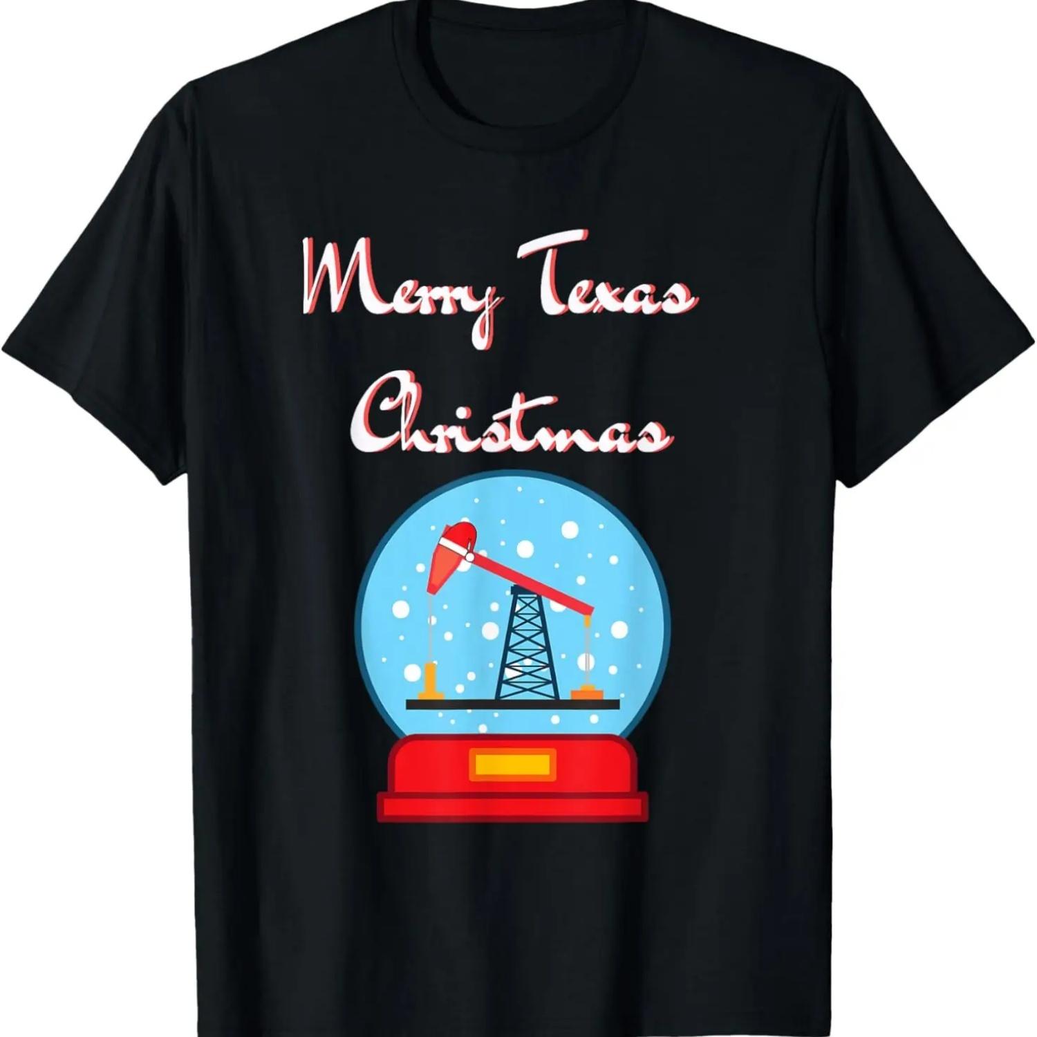 

Merry Texas Christmas Funny Novelty T-Shirt for Texans S чёрный