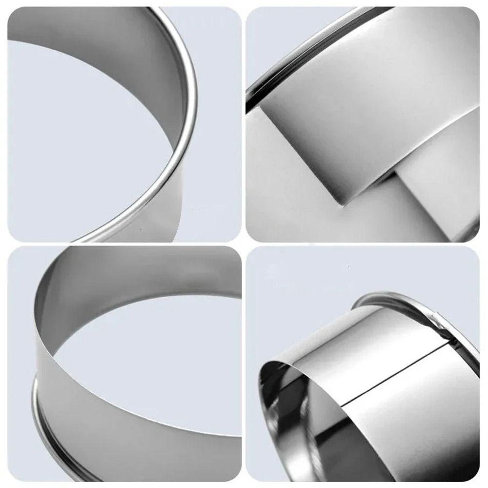 5 Stück/Set Runde Kreis Hochzeitstortenwerkzeuge Edelstahl Keks Mousse Ausstecher Neue Kuchenringform