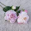 Handmade 2 Heads Peony Flowers Silk Peony Flower Bouquet Artificial Peony Flowers  Hotel