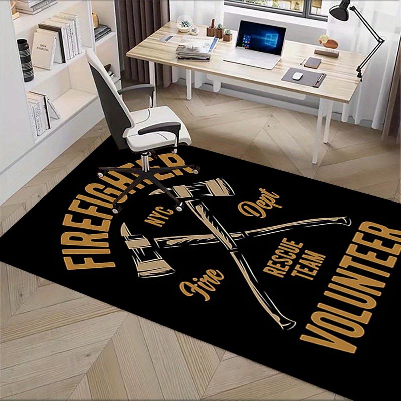 Firefighter Chair Mat: NYC Fire Dept Rescue Team Volunteer Gift - Home Decor, Office Carpet for Living Room, Bedroom, Various Rooms0109045A