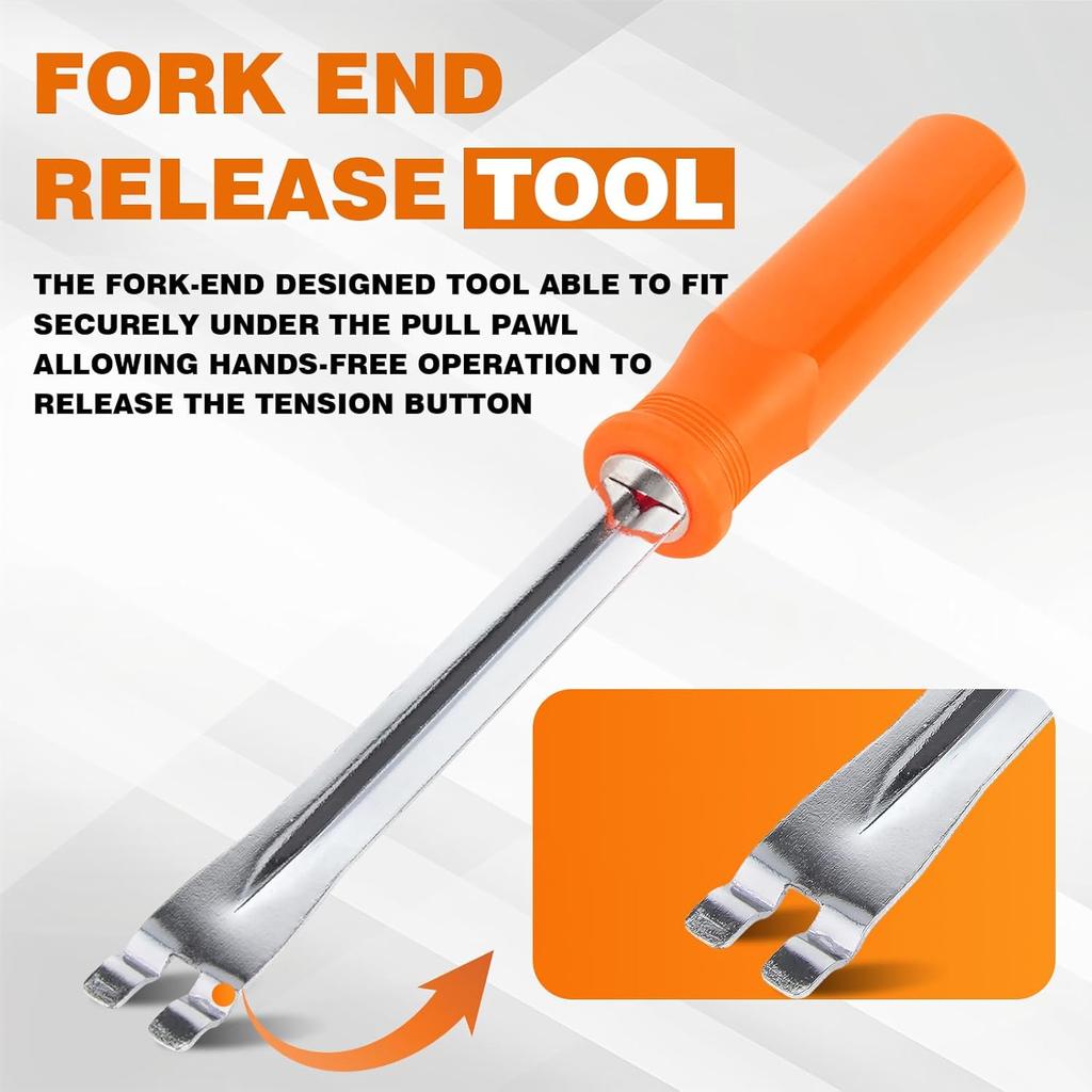 BARTOO 2PCS Automatic Slack Adjuster Tools, 5/16'' Double Square Ratcheting Wrench & Fork End Release Tool, Brake Adjustment Tool For Semi Truck,