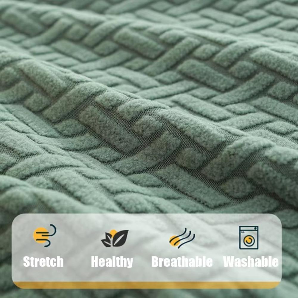 Elastischer Rock Esszimmerstuhlbezug Jacquard Hocker Überzug Weicher Sitzbezug Heimdekor