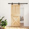 VidaXL Sliding Door and Hardware Kit 85x210 Cm Solid Pine, Interior Door, Interior Barn Door 3203153